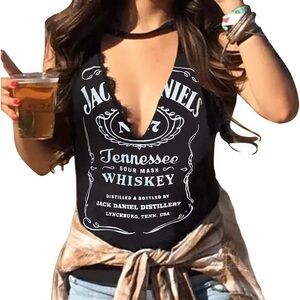 Jack Daniels Black Women's Top